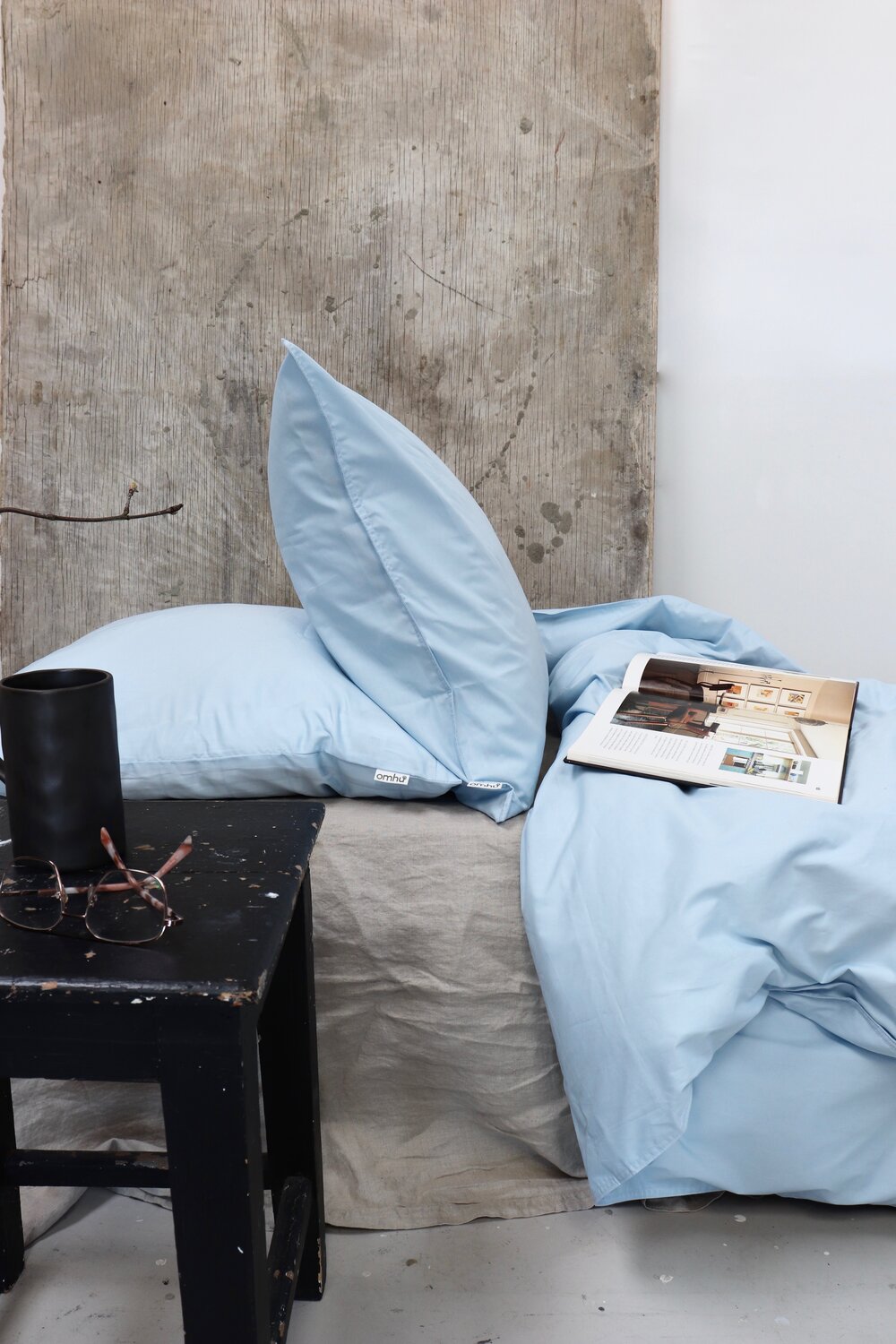 Percale sengetøj - lys blå